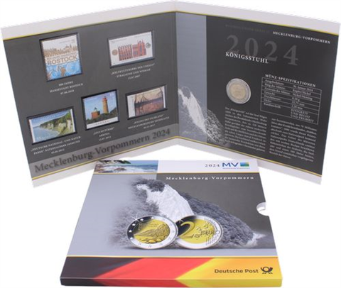 Deutschland-2Euro-Briefmarken-2024-Königsstuhl-Folder