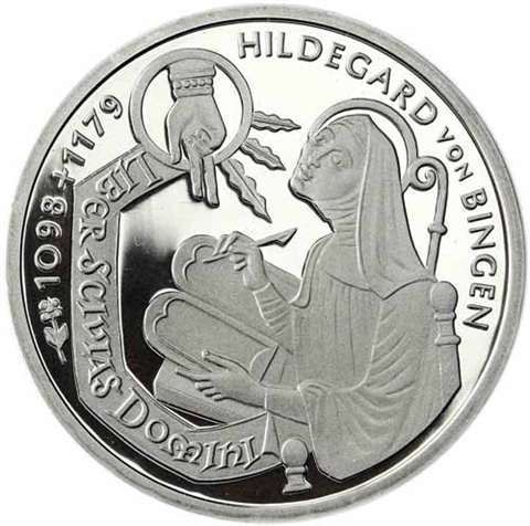 Deutschland-10-DM-Silber-1998-PP-Die-Heilige-Hildengard-von-Bingen-I