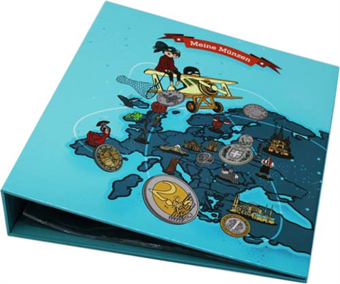 Leuchtturm Kinder-Münzalbum Europa für 48 Münzen stehend