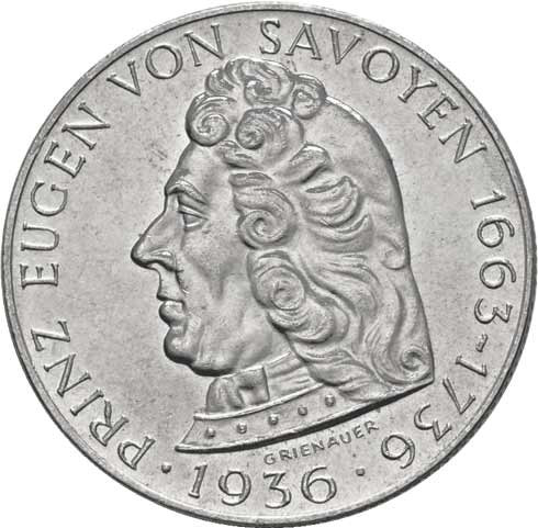 Doppelschilling Silber Prinz Eugen Savoyen