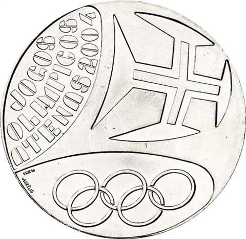 Portugal-10Euro-2004-AgStgl-OlympischeSpieleAthen-RS