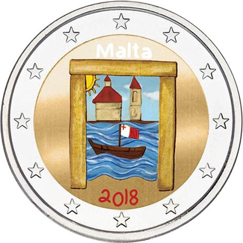 Malta 2 Euro Gedenkmünzen 2018 Kulturelles Erbe Farbmotiv bestellen 