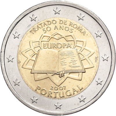 Portugal 2 Euro 2007 bfr. 50 Jahre Römische Verträge