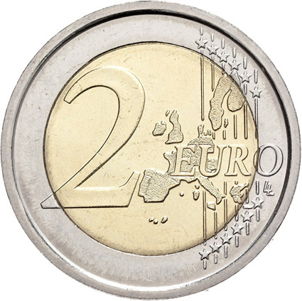 2 Euro Münze von 2008 Hamburger Michel Fehlprägung Mzz. F 