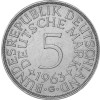 Heiermann Silberadler Kursmünzen Deutschland 5 DM 1963 Silber 