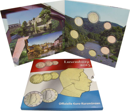Luxemburg 3,88 Euro 2015 bfr. KMS - Sondersatz  im Folder 