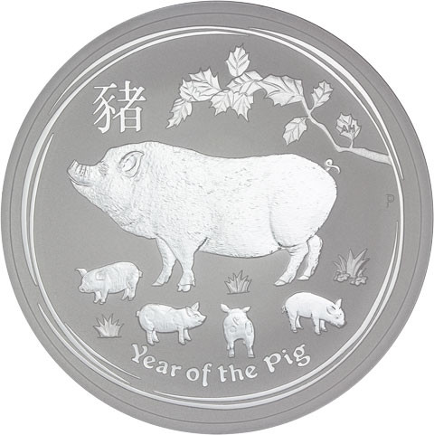 2 oz Silbermünze Jahr des Schweines 2019 aus Australien online bestellen Lunar Serie 