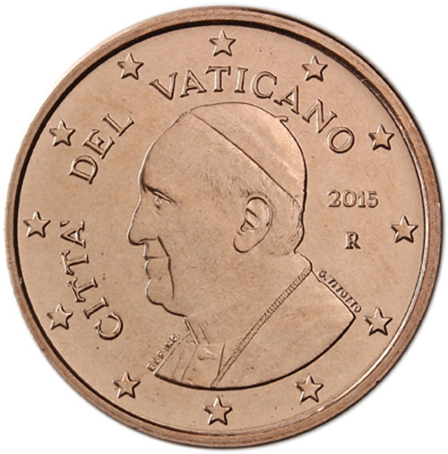 Vatikan 5 Cent 2015 Stgl. Papst  Franziskus