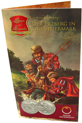 Österreich-10-Euro-2010-Silber-HGH-Erzberg-in-der-Steiermark-Folder