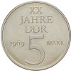 DDR 5 Mark Münze 1969 - 20 Jahre DDR Nickelprobe