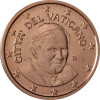 Kursmünzen aus dem Vatikan 5 Cent 2007 Stgl. Papst Benedikt XVI.