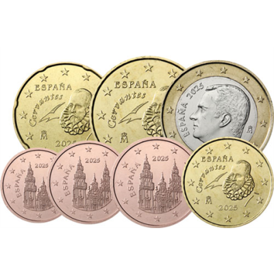 Spanien-1,88Euro-2025-bfr-1-cent-1-euro-kleinmuenzensatz-RS