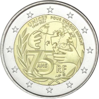 Frankreich-2-Euro-2021-75-Jahre-UNICEF