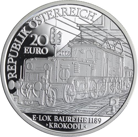 Österreich-6x20Euro-2007-2009-AGpp-Eisenbahn-EtuiI