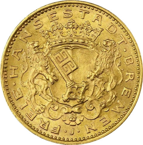 20 Mark Kaiserreich online kaufen Goldmünzen Bremen 