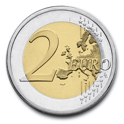 Euorpa Flagge Euro Münzen Luxemburg