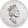 Kanada-5-Dollar-1998-1-Unze-Silber-Maple-Leaf-VS