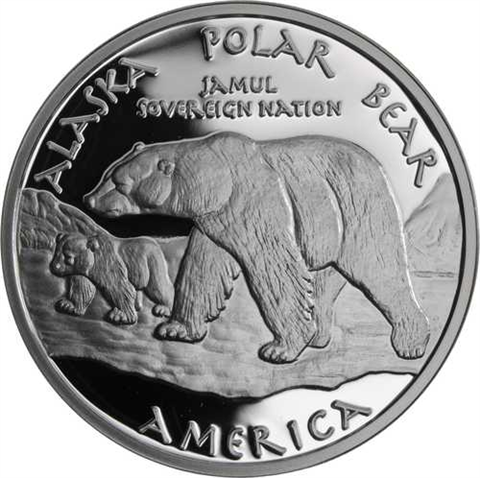 Alaska Jamul-1 Dollar-2015-AGpp-Polar Bär- Eskimo-RS