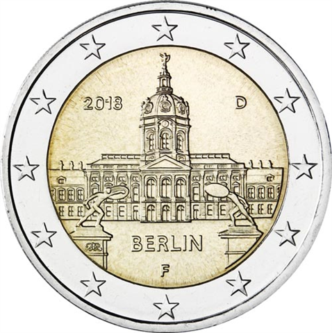 Deutschland-2Euro-2018bfr-Charlottenburg-Münzzeichen-F-RS