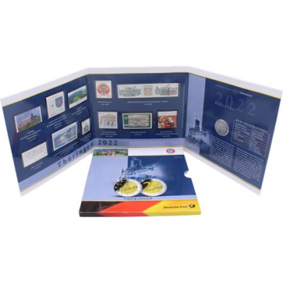 Deutschland-2Euro-Briefmarken-2022-Wartburg-Folder