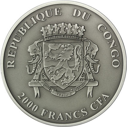 3 Oz Silbermünzen Zebra Kongo 