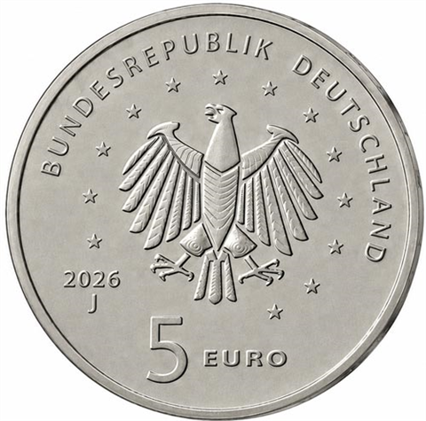 Deutschland-5-Euro-2026-Stgl-J-Ariane-6-Erforschung-des-Weltraums-RS