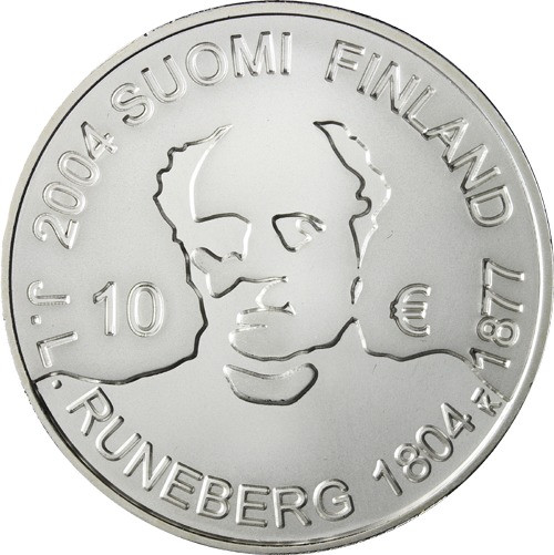 Finnland-10-Euro-2004-AgStgl-Runeberg-RS