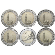 Deutschland 2 Euro 2008 bfr. Hamburger Michel im Satz A - J