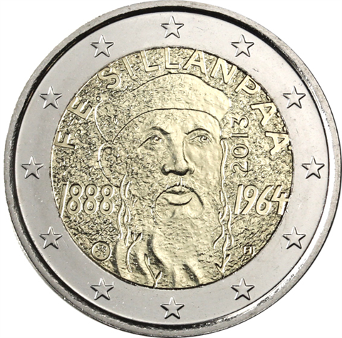 Finnland 2 Euro 2013 bfr. Franz Emil Sillanpää I
