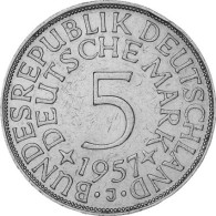 Deutschland 5 DM 1957 J Silberadler