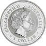 Australien-1 Dollar-2008-AGstgl-Kookaburra-Goldveredelung-VS