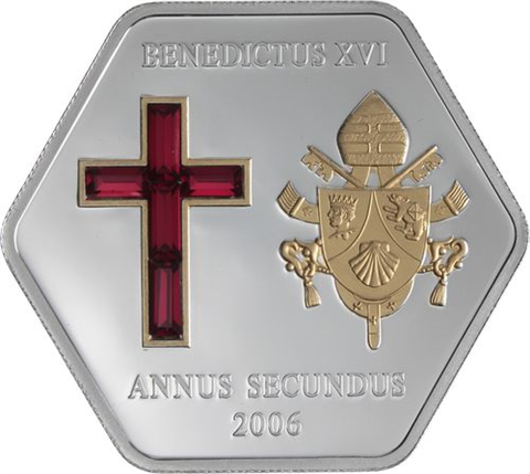 Cook Islands- 5 Dollar-2006-AGpp-Benedictus Annus Secundus-RS