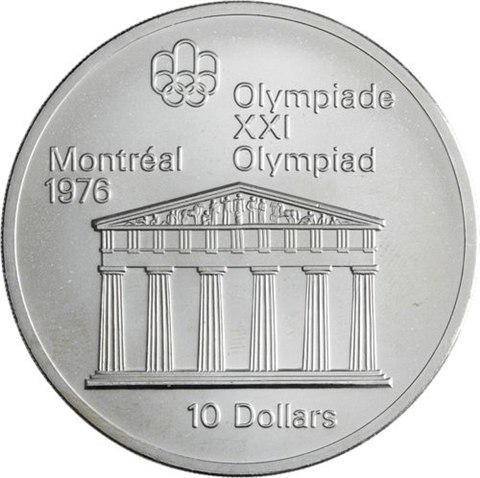 Kanada-14x10+14x5 Dollar-1973-1976-AGstgl-Olymp Montreal 76-Etui