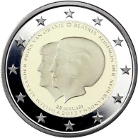 Niederlande-2-Euro-2013-Thronwechsel-Doppelporträt-Beatrix-und-Wilhelm-Proof-I