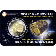 Belgien 2 Euro Gedenkmünze 2018 Stgl. Forschungssatellit ESRO-2B in Coincard