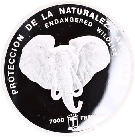 Guinea-5x7000 Francos-1995-AGpp-Elefanten-Kassette