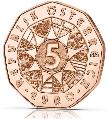 Österreich-5Euro-2024-Kupfer-HgH-Neujahrsmünze-RS1