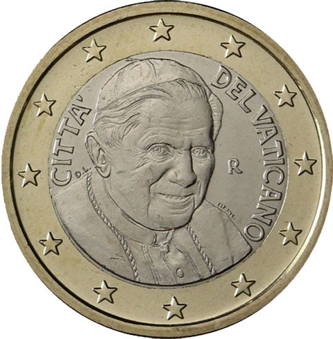 Kursmünzen Vatikan 1 Euro 2007 Stgl. Papst Benedikt XVI. Zubehör Münzkatalog bestellen 