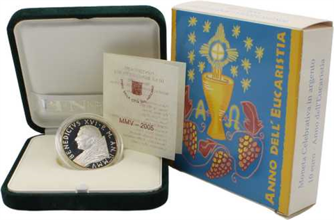 Vatikan-10 Euro-2005AGPP-Eucharistie-RS