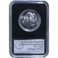J.1533A - DDR 20 Mark 1971 Liebknecht Luxemburg Aluminium Abschlag