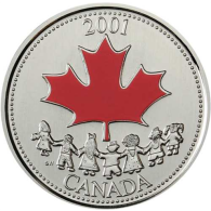 Kanada 25 Cents 2001 stgl. Maple Leaf -1