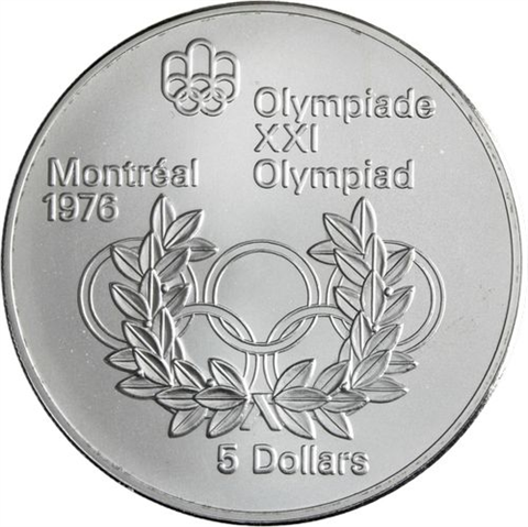 Kanada-14x10+14x5 Dollar-1973-1976-AGstgl-Olymp Montreal 76-Etui