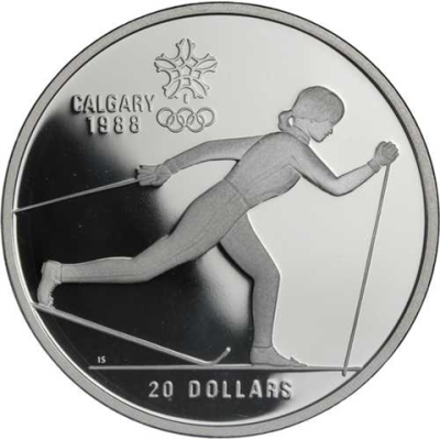 Kanada-20Dollar-1986-AGpp-Skilanglauf-RS