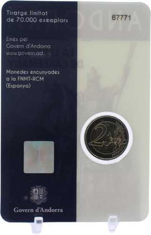 Andorra-2euro-2022-Stgl-Karl der Große-Coincard-Währungsvereinbarung-Set