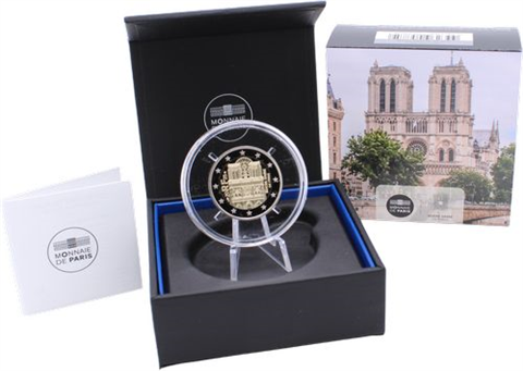 Frankreich-2 Euro-2025-PP-Notre Dame-Etui
