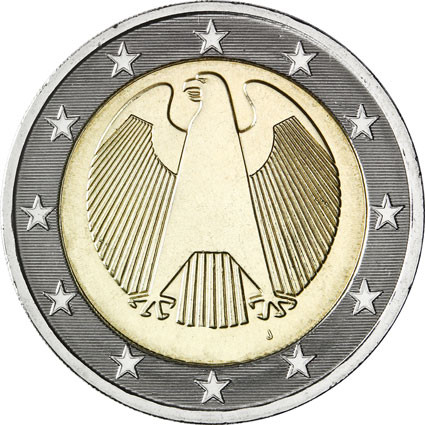Deutschland 2 Euro 2005 bfr. Mzz.A bis J  Bundesadler
