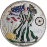 USA-1 Dollar-2011-AGstgl-Silver Eagle-Farbe-Grün-RS