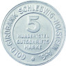 Gutschrifts-Marken 1923 der Provinz Schleswig-Holstein: N38-  5- Hundertstel und   N 39 -  10- Hundertstel 