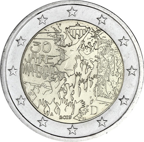 Deutschland-2-Euro-2019-Mauerfall-A-bfr-I