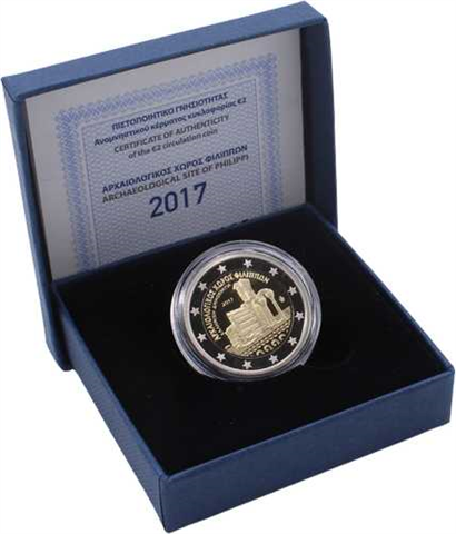 Griechenland-2 Euro-2017-PP-Philippi-Etui